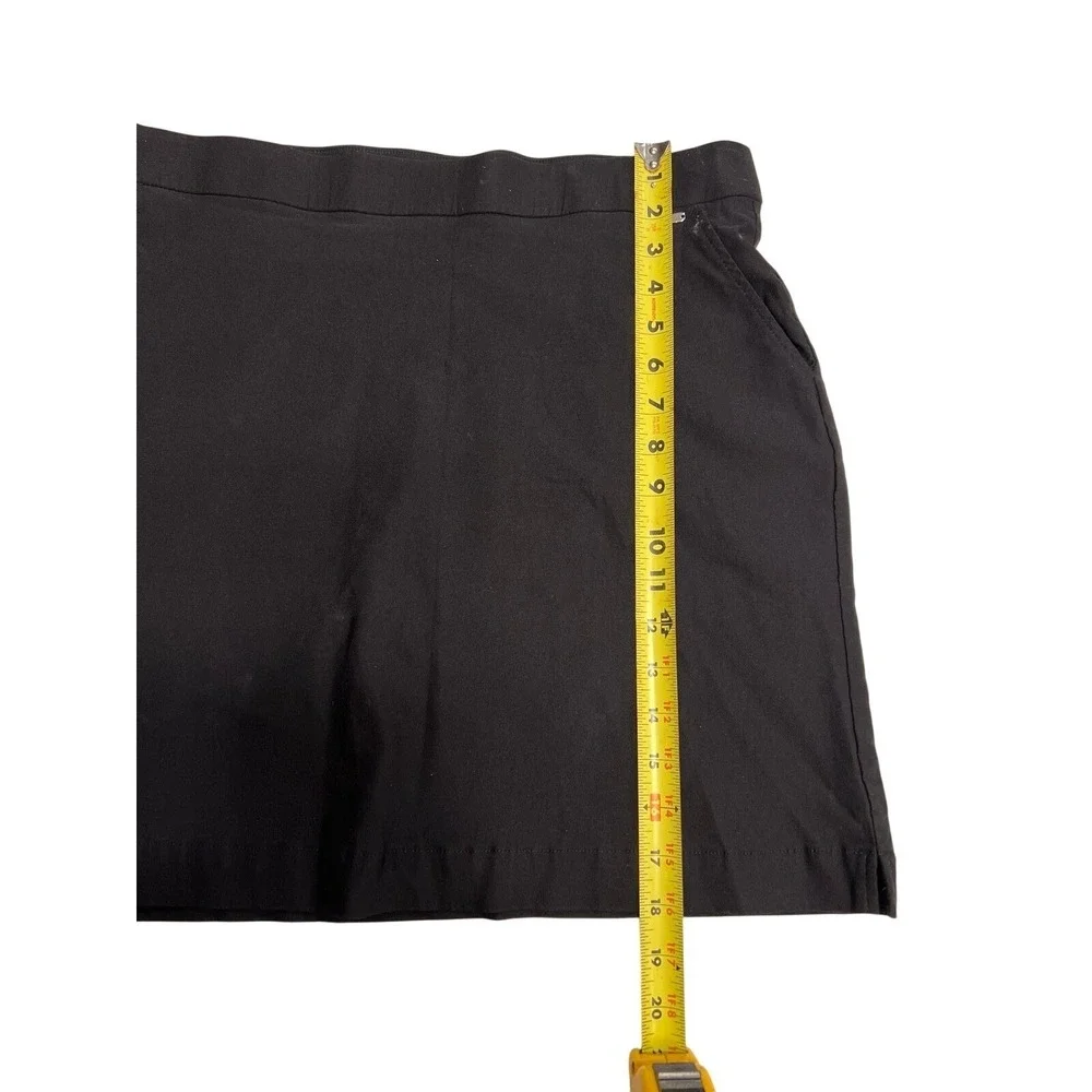 Rafaella Womens Black Active Skort Built-in‎ Shorts Pockets RSBSF071 Large